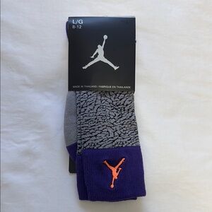 Nike Men's Purple and Gray Athletic Socks